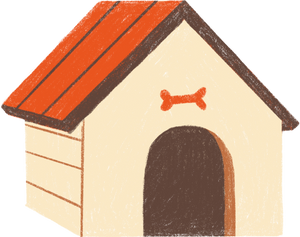 Crayon Doodle Dog Kennel